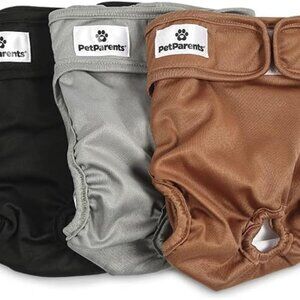 Pet Parents® Washable Dog Diapers (3pack) + Extendrs® Size XL Natural